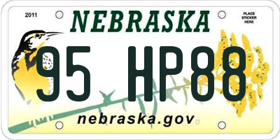 NE license plate 95HP88