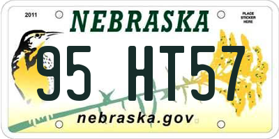 NE license plate 95HT57