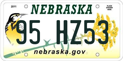 NE license plate 95HZ53