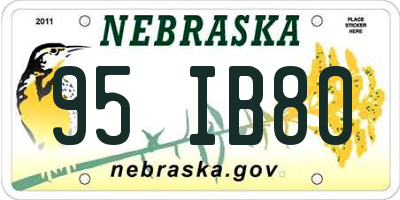 NE license plate 95IB80