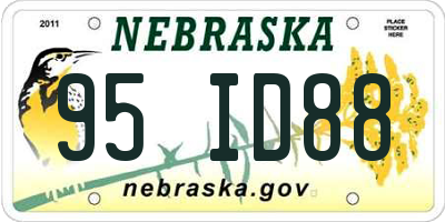 NE license plate 95ID88