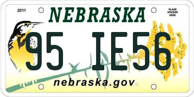 NE license plate 95IE56