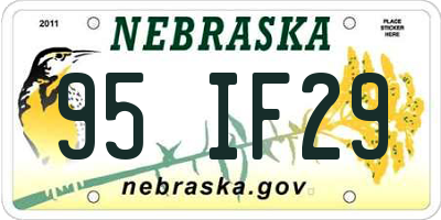 NE license plate 95IF29