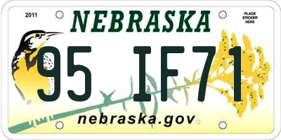 NE license plate 95IF71