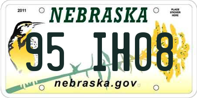 NE license plate 95IH08