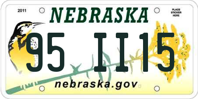 NE license plate 95II15
