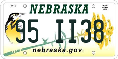 NE license plate 95II38