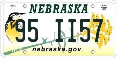 NE license plate 95II57