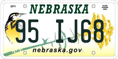 NE license plate 95IJ68
