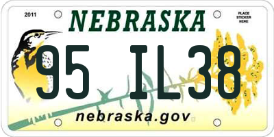 NE license plate 95IL38