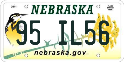 NE license plate 95IL56