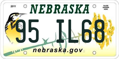 NE license plate 95IL68
