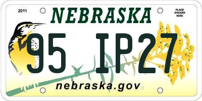 NE license plate 95IP27