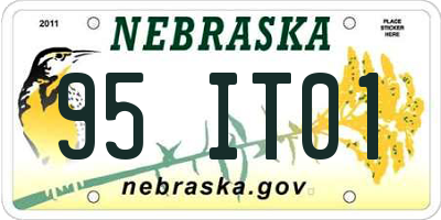 NE license plate 95IT01
