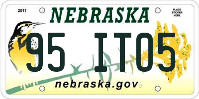 NE license plate 95IT05