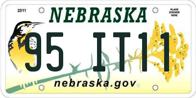 NE license plate 95IT11
