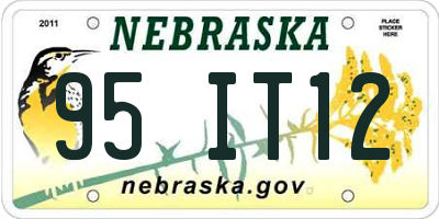 NE license plate 95IT12