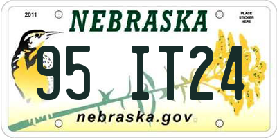 NE license plate 95IT24