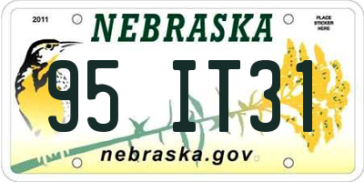 NE license plate 95IT31