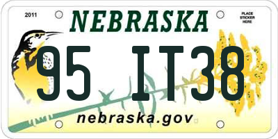 NE license plate 95IT38