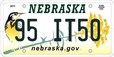 NE license plate 95IT50