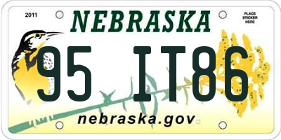 NE license plate 95IT86