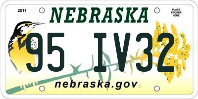 NE license plate 95IV32