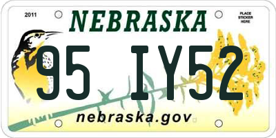 NE license plate 95IY52