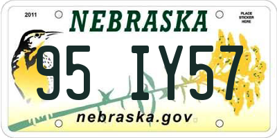 NE license plate 95IY57