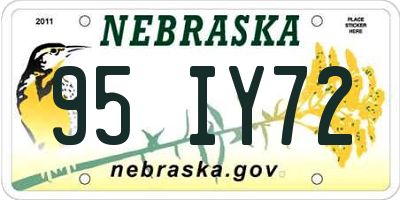 NE license plate 95IY72
