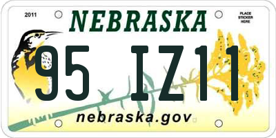 NE license plate 95IZ11