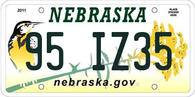 NE license plate 95IZ35
