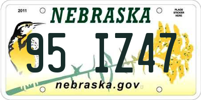 NE license plate 95IZ47
