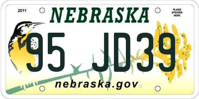 NE license plate 95JD39