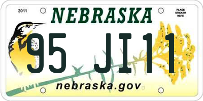 NE license plate 95JI11
