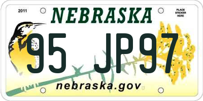 NE license plate 95JP97