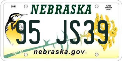 NE license plate 95JS39