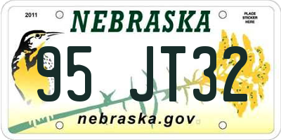 NE license plate 95JT32