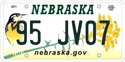 NE license plate 95JV07