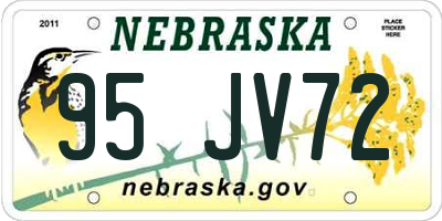 NE license plate 95JV72