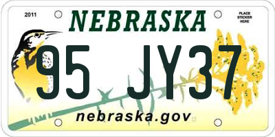 NE license plate 95JY37
