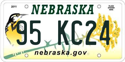 NE license plate 95KC24