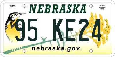 NE license plate 95KE24
