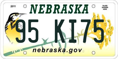 NE license plate 95KI75