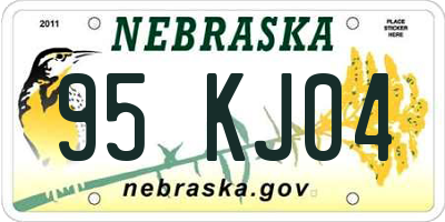 NE license plate 95KJ04