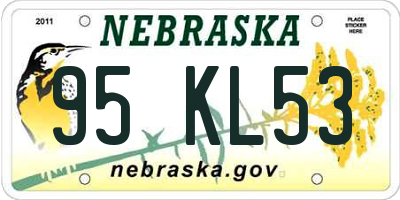 NE license plate 95KL53