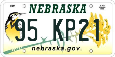 NE license plate 95KP21