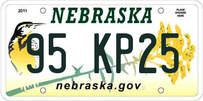NE license plate 95KP25