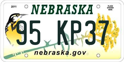 NE license plate 95KP37