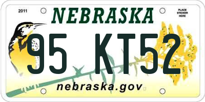 NE license plate 95KT52